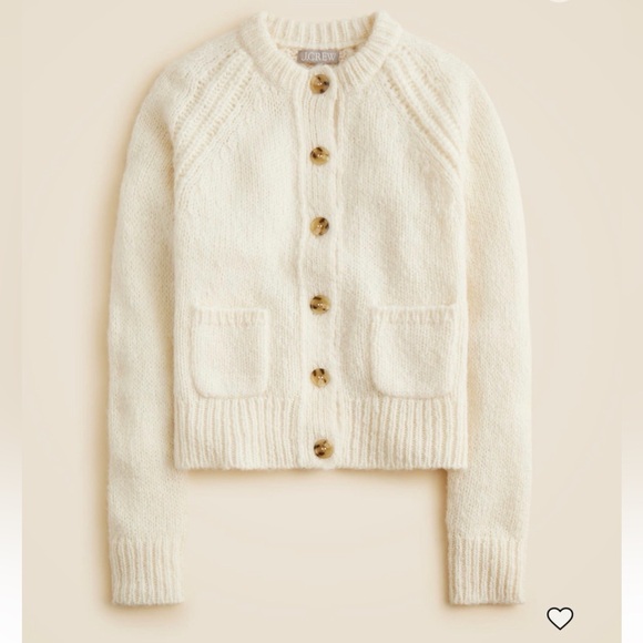 J. Crew Sweaters - NWT J. Crew Raglan Cardigan in Ivory / Button-Up Cardigan with Patch Pockets
